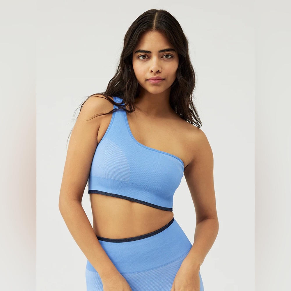 Outdoor Voices Seamless Rib One Shoulder Bra